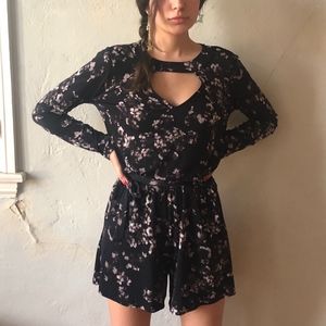 Floral Black Veronica M Romper